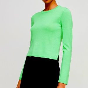 Aritzia Lime green top